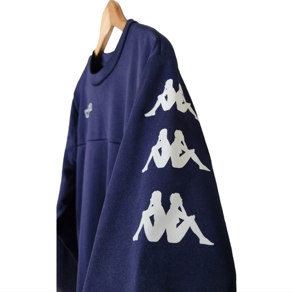 Kappa Navy Blue Sporty Soccer Sweatshirt Large Limited Edition - Picture 5 of 6